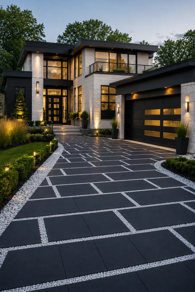 Luxury Modern Home With Geometric Front Entry