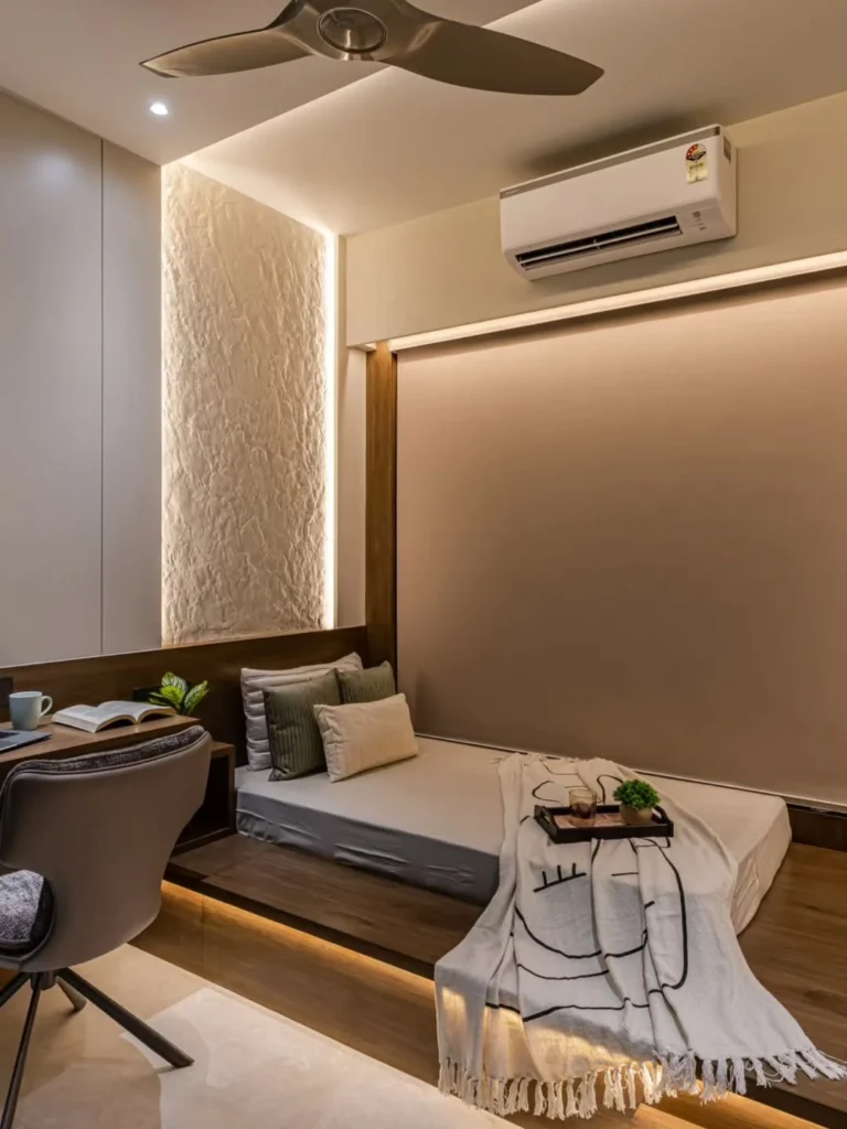 Modern Platform Bed for a Compact Bedroom