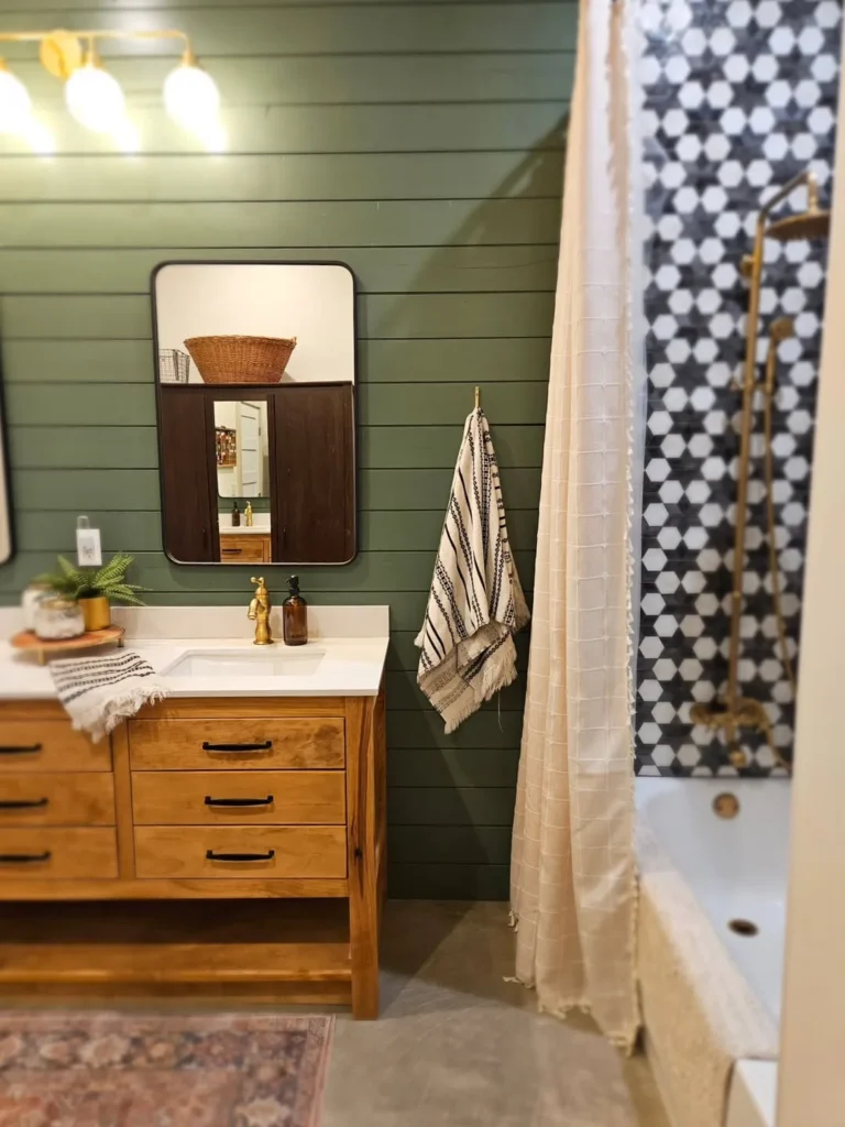 Olive Green Vanity Ideas for a Cozy Bath