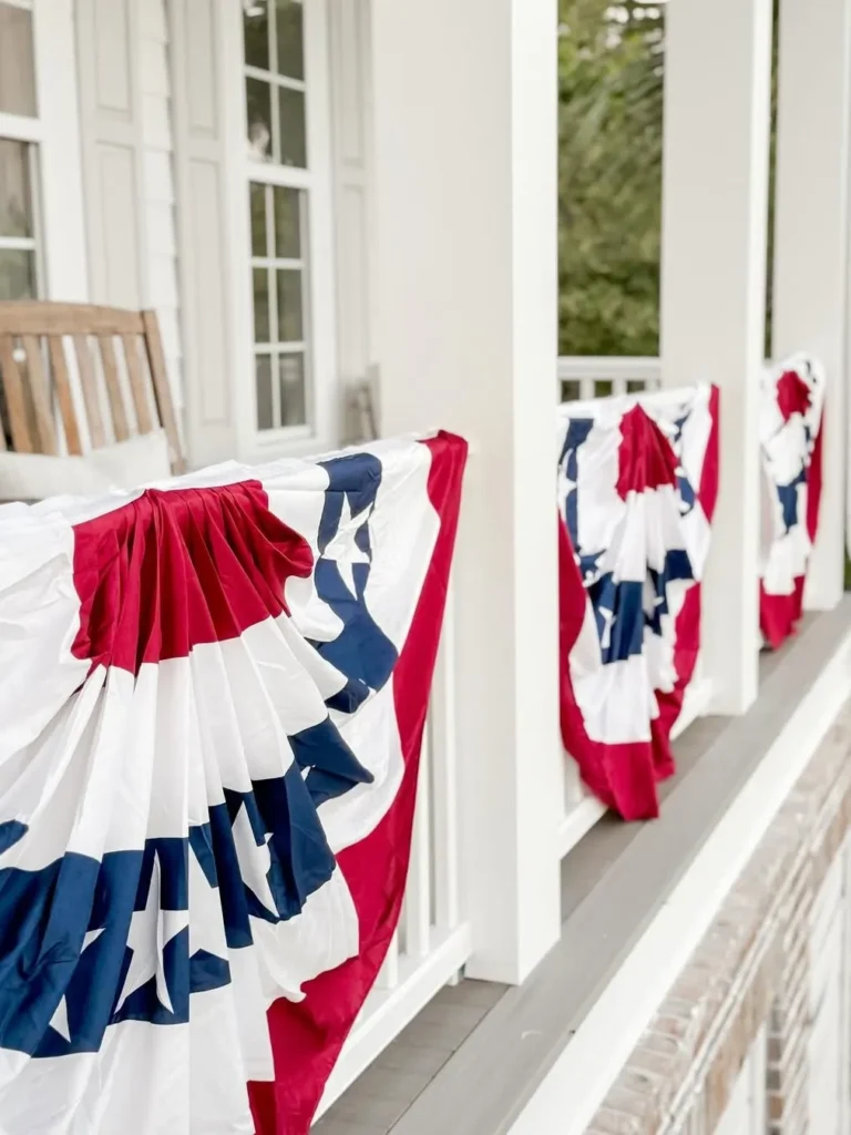 Red White and Blue Bunting for a Timeless Porch Look