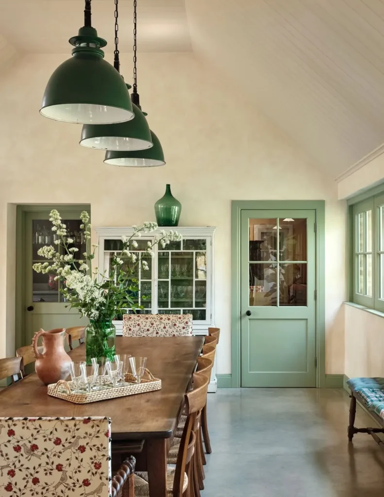 Sage Green Dining Room With Vintage Touches