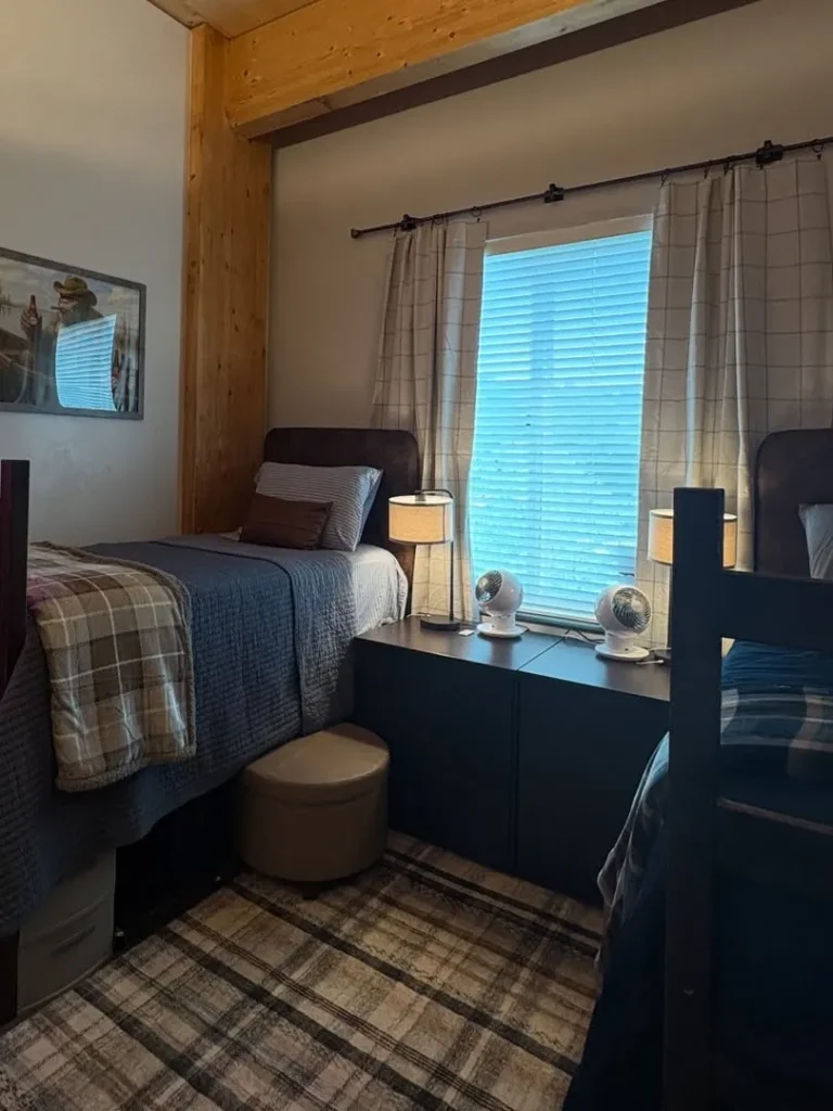 Shared Boys Dorm Room With Rustic Touches