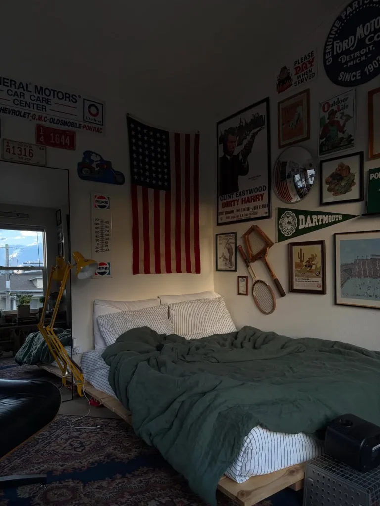 Vintage-Inspired Boys Bedroom With Gallery Wall