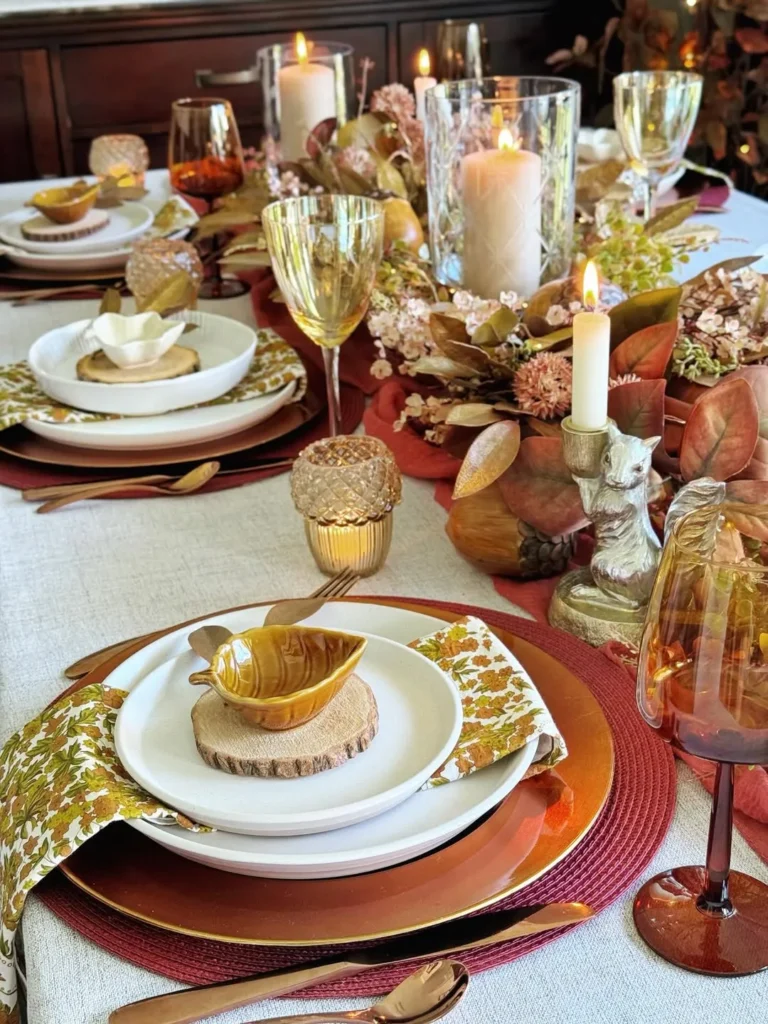Warm Candlelit Table Styling for Cozy Fall Dinners