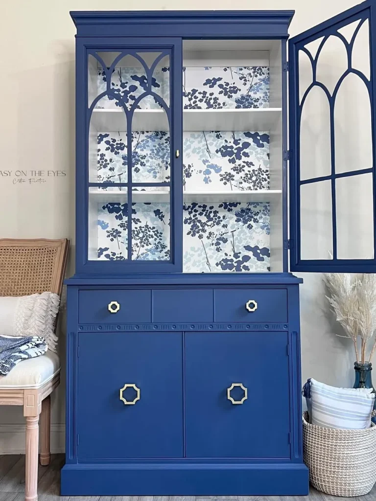 Classic Navy Hutch Paint Refresh