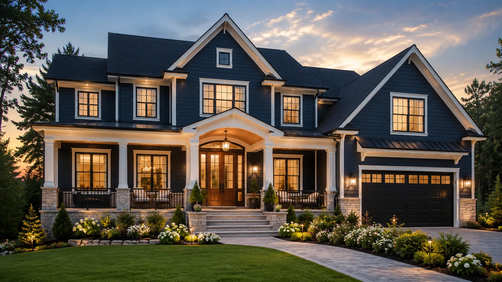 Dark Blue House Exterior Ideas