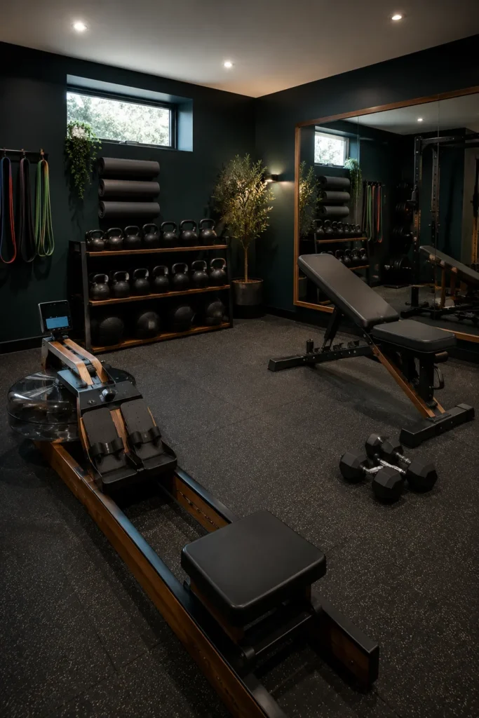 Deep Teal with Luxury Fitness Setup