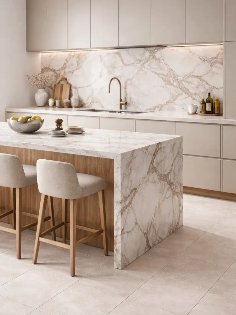 Minimal Beige and Marble Kitchen Color Palette
