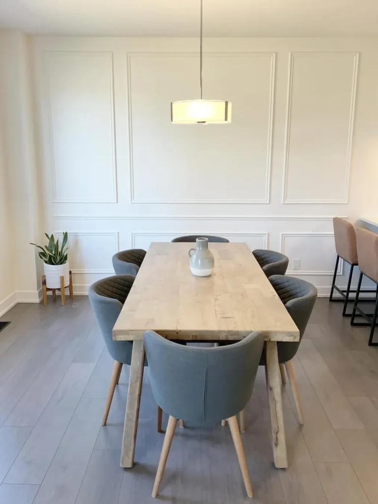 Minimal White Picture Frame Molding Accent Wall