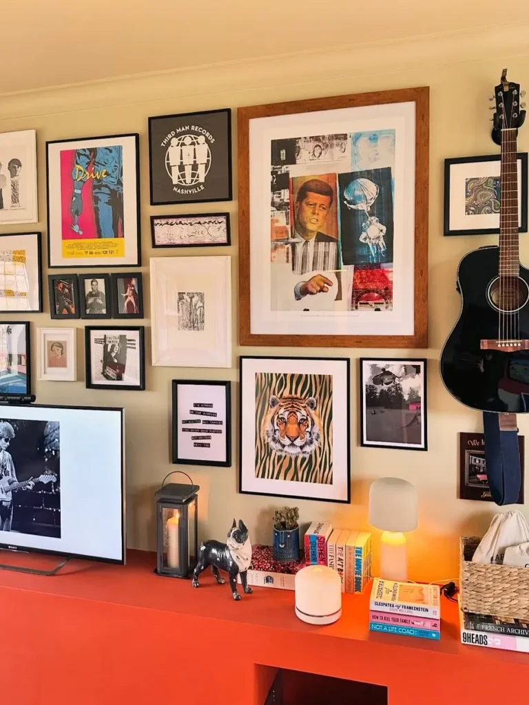 Music Lover Gallery Wall With Eclectic Artwork