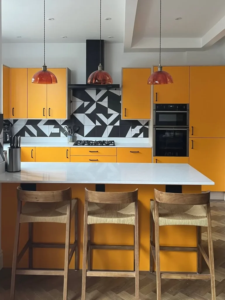 Mustard Yellow and Black Modern Kitchen Palette