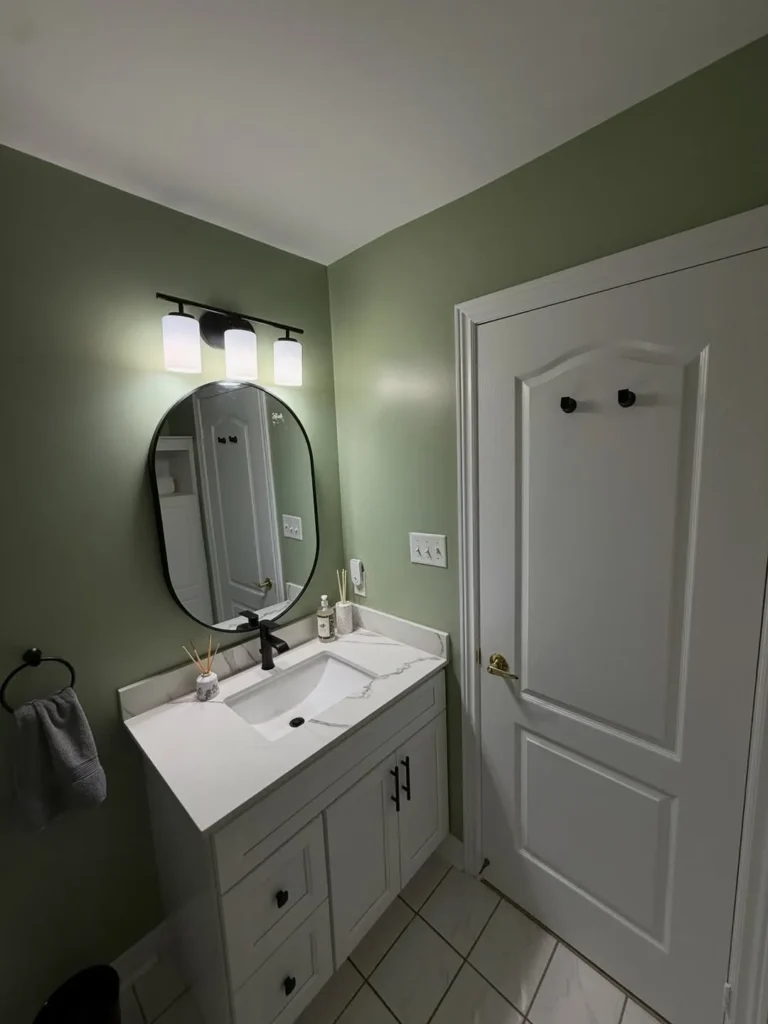 Sage Green Small Bathroom Paint Idea