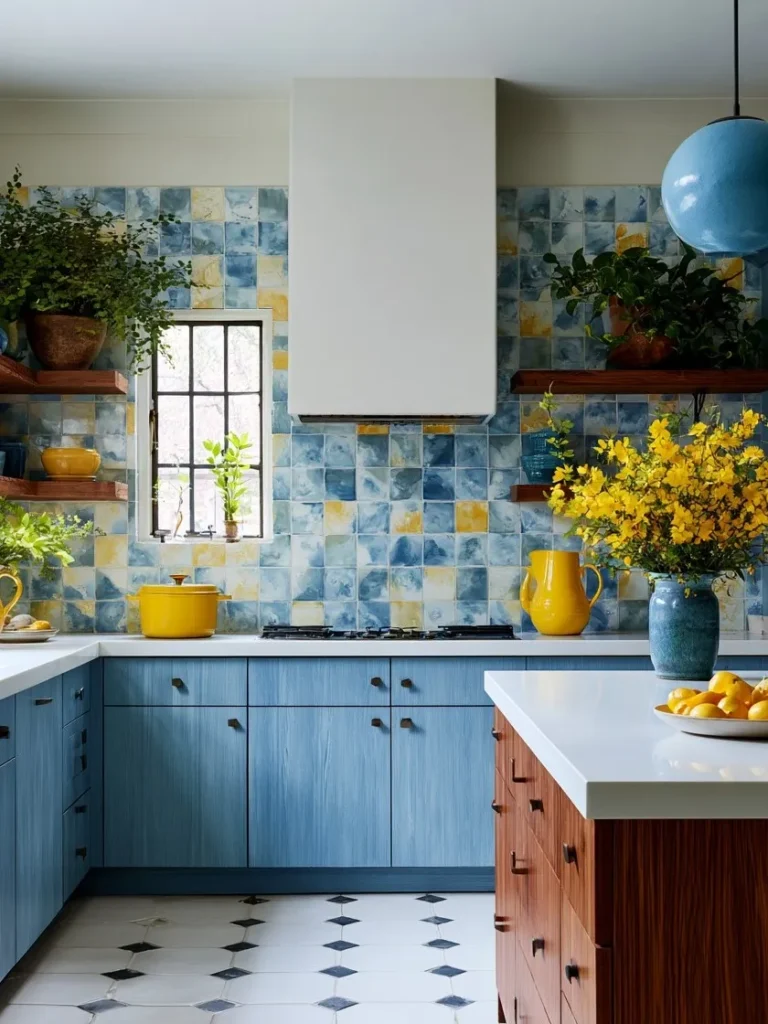 Sky Blue and Sunshine Yellow Kitchen Palette