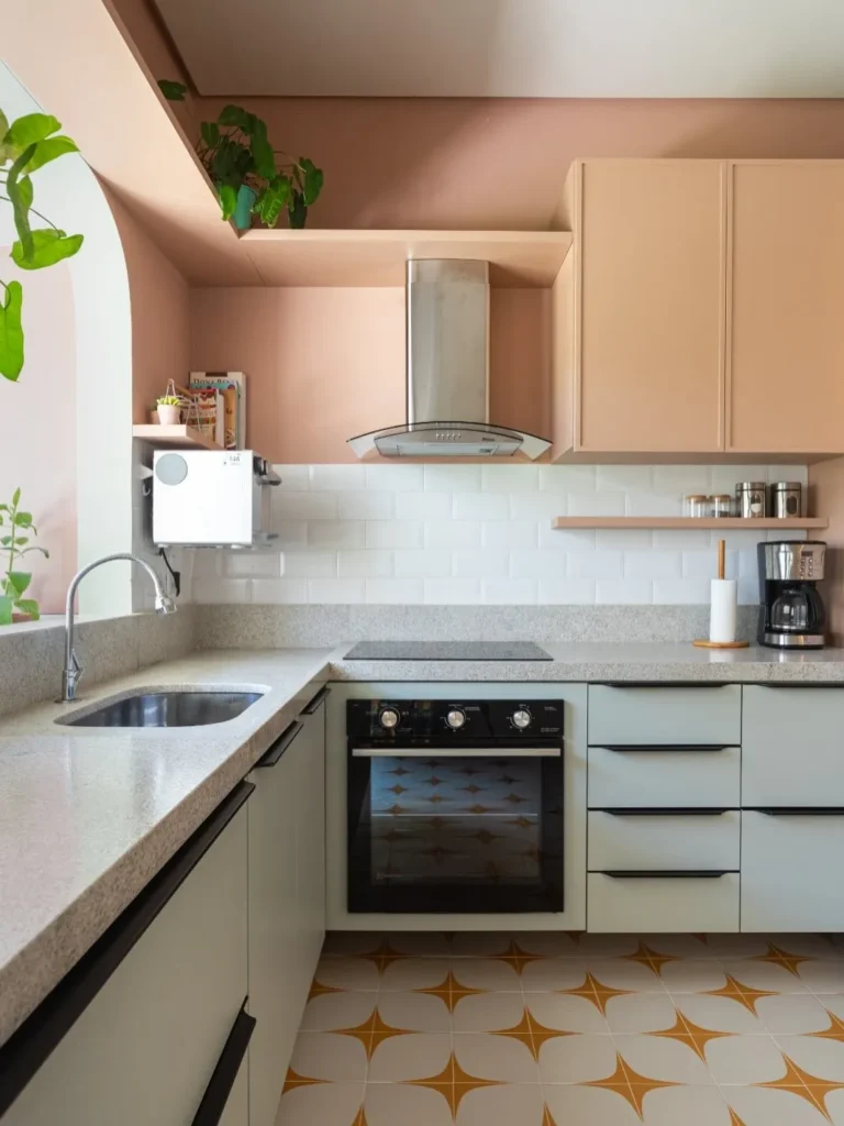 Soft Blush and Sage Green Kitchen Color Palette