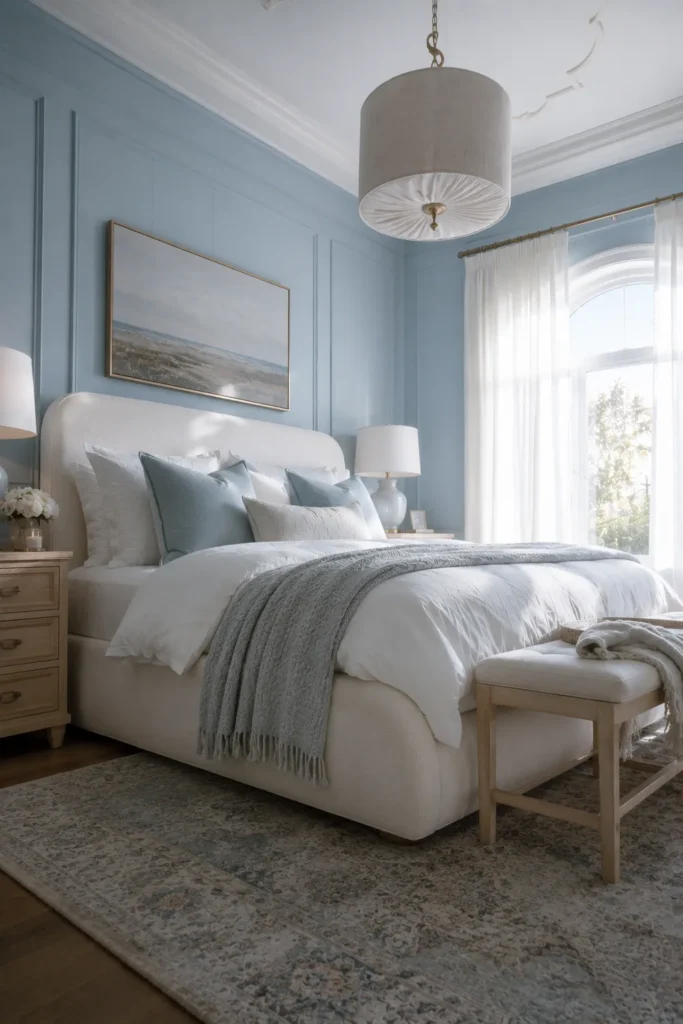 Soft Sky Blue Bedroom for a Calm Retreat
