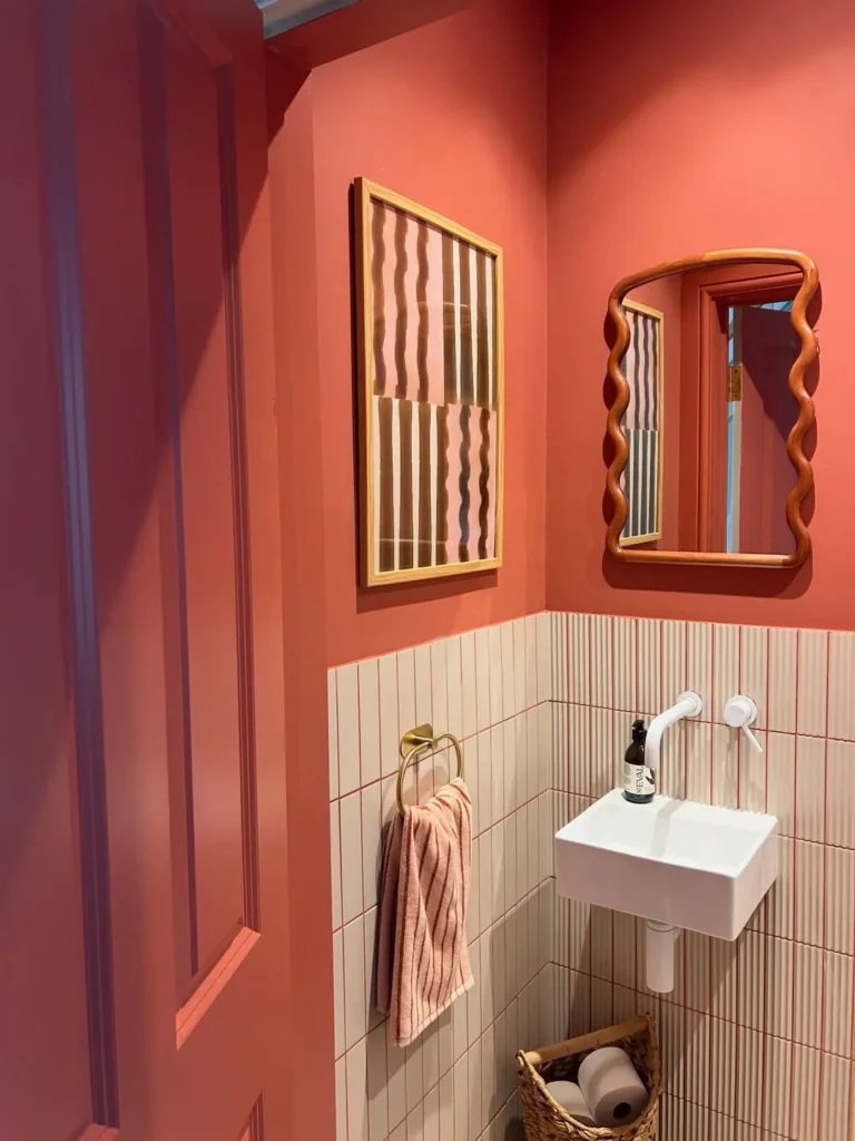 Terracotta Pink Bathroom Paint Color