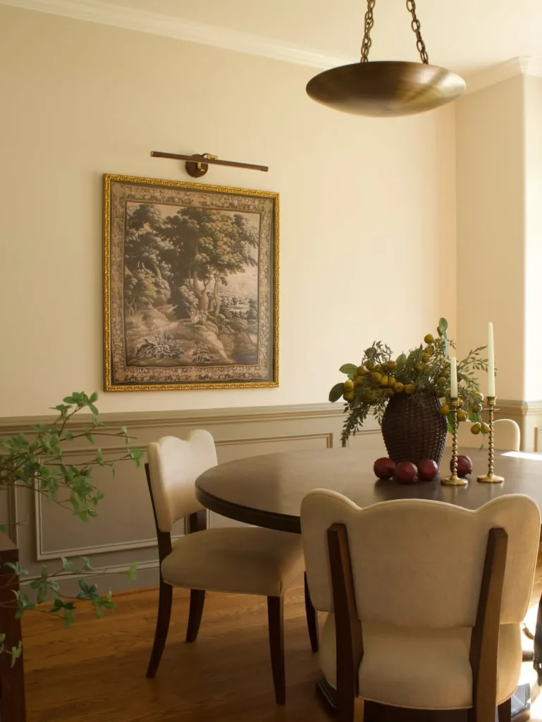 Wainscoting With Vintage Artwork