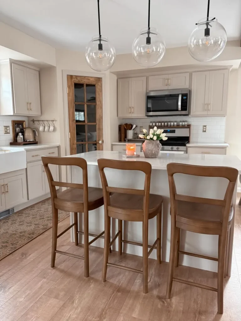 Warm Greige and Natural Wood Kitchen Palette
