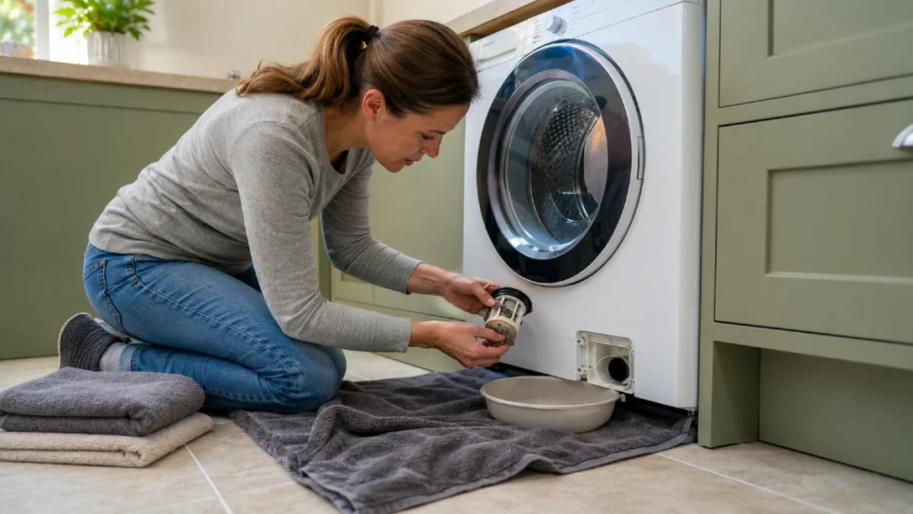 Clean the Drain Pump Filter Without Flooding the Floor