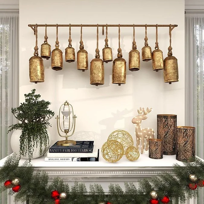 Brass Bell Christmas Console