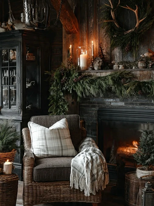 Woodland Fireplace Christmas Corner