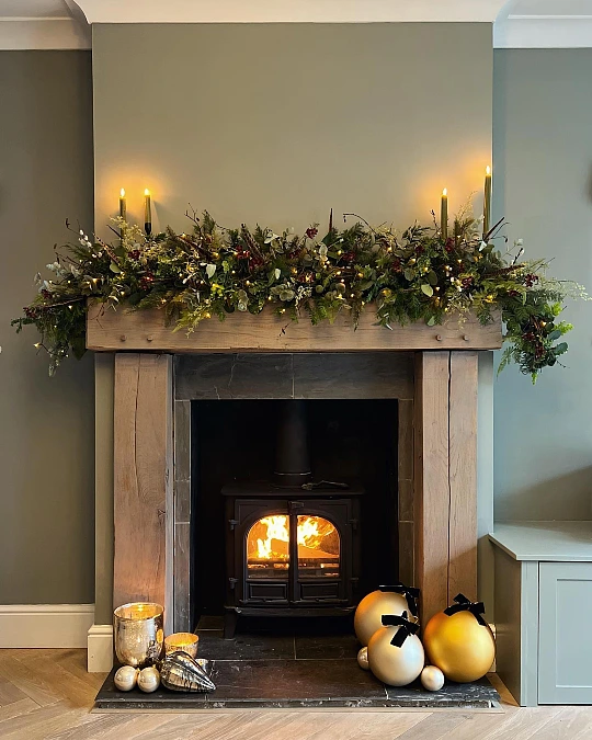 Woodland Garland Fireplace