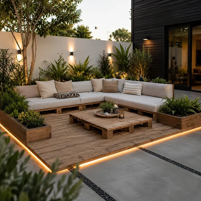 A Low Modern Patio Lounge