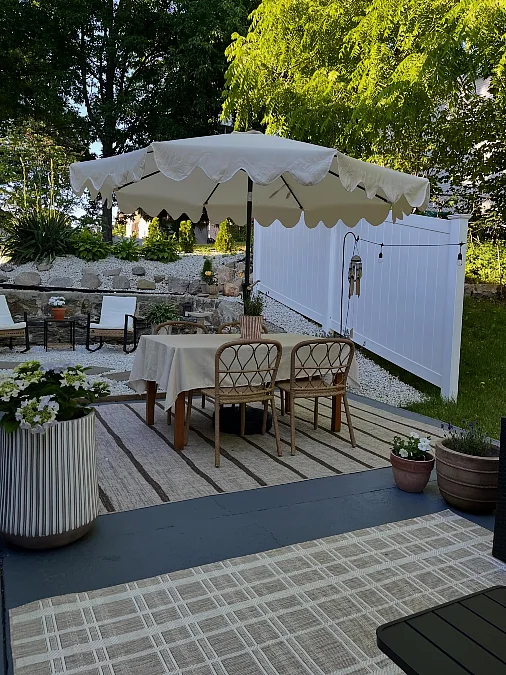 A Shaded Patio Dining Corner