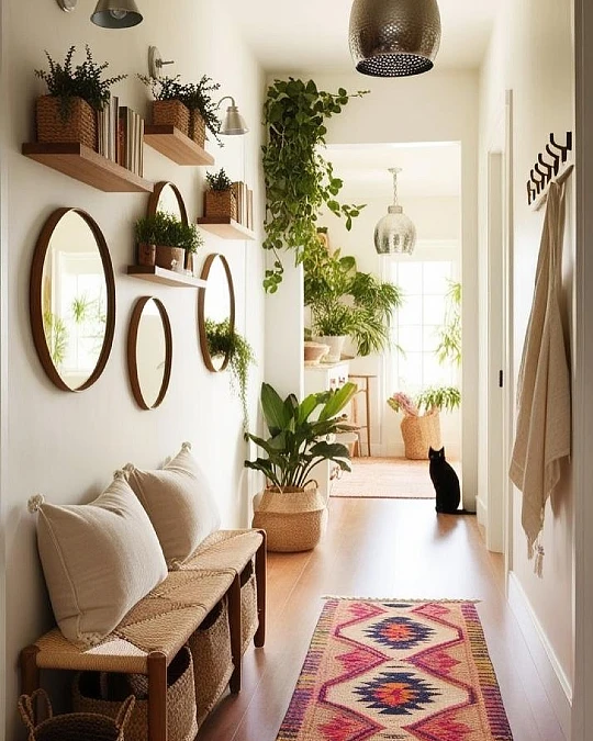 Plant-Filled Boho Entry Hall