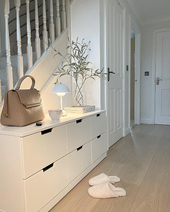 Under-Stair Entryway Shoe Storage