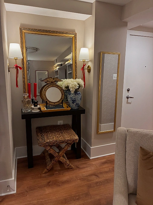 Gilded Mirror Entryway Nook