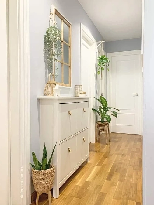 Plant-Lined Narrow Entryway
